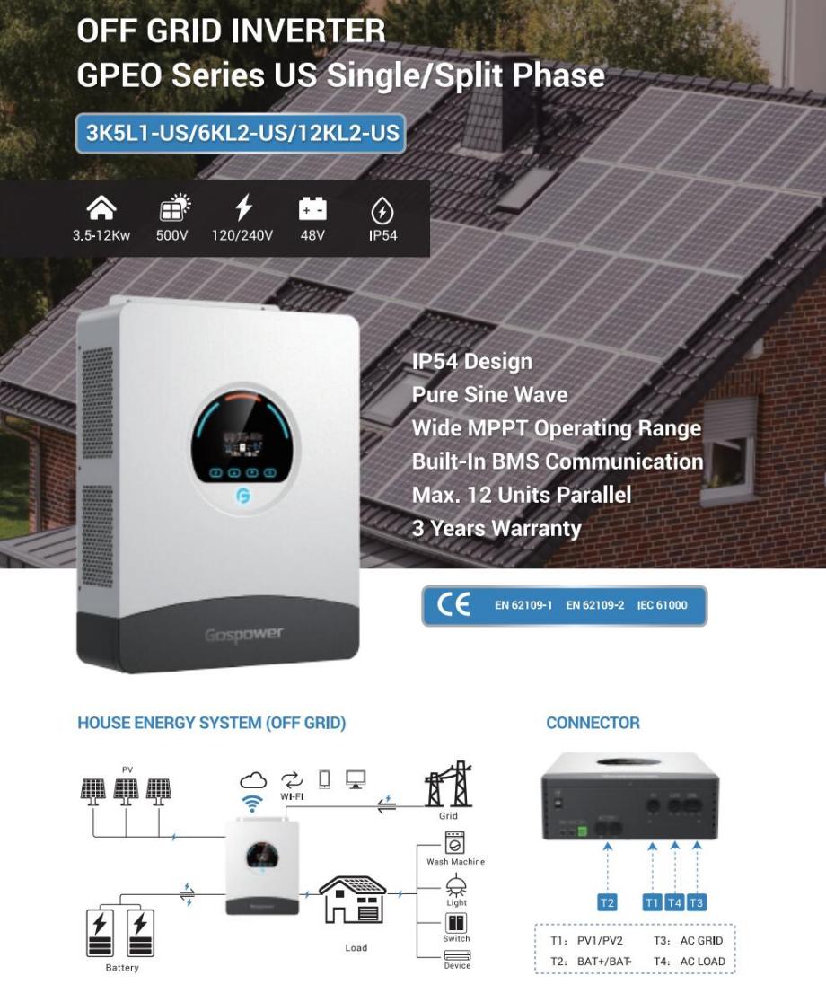 6kW Single Phase Off-Grid Inverter